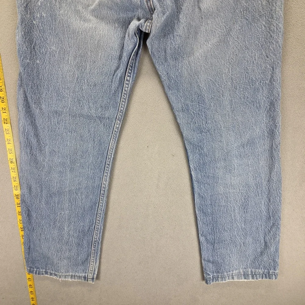 VTG Levis 501 Jeans Mens Blue Light Wash Made In USA Star Patchwork Fits 32x28 - Picture 13 of 16